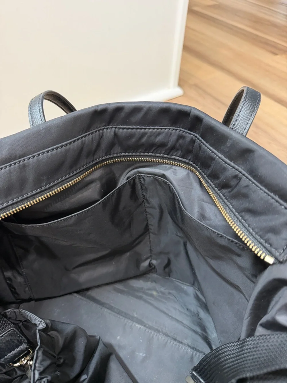 Kate Spade Black Diaper Bag Nylon Baby Large - Picture 7 of 11